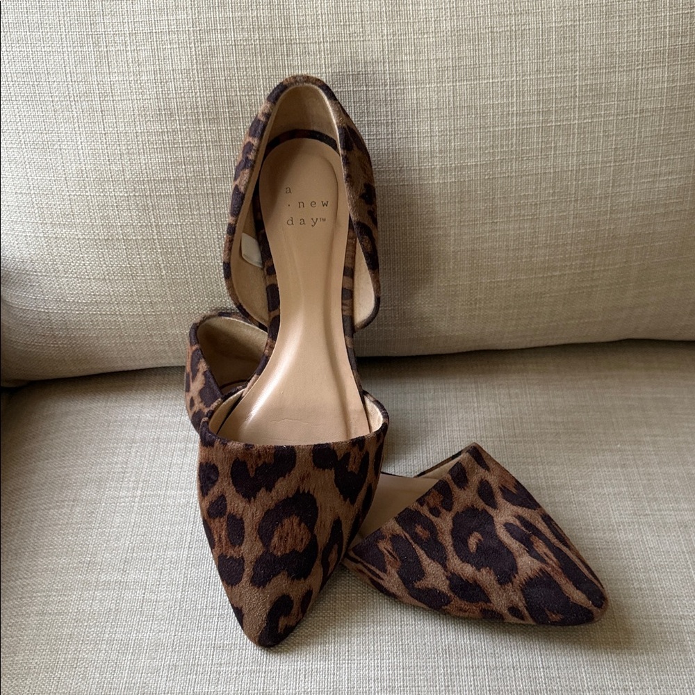 A New Day Brown Leopard Flats